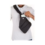 Newish Polo Heybe Keten Kumaş Çapraz Göğüs ve Omuz Çantası new121 - Siyah