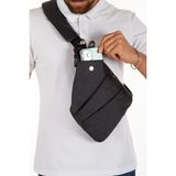 Newish Polo Heybe Keten Kumaş Çapraz Göğüs ve Omuz Çantası newpolo121 - Sİyah - Siyah