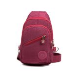 Newish Polo Kadın Bordo Krinkıl Kumaş Bodybag Çapraz Göğüs ve Omuz Çantası