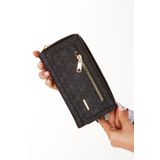 Newish Polo Kadın Desenli Kumaş Telefon Bölmeli Cüzdan Ve Kartlık Monogram Şık Moda