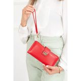 Newish Polo Kadın Kırmızı Soft Doku Kartlık ve Cüzdan newpolo049