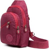 Newish Polo Kadın Krinkıl Kumaş Bodybag Çapraz Göğüs ve Omuz Çantası newpolo126 - Bordo