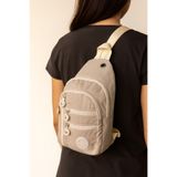 Newish Polo Kadın Kulaklık Çıkışlı Krinkıl Kumaş Çapraz Göğüs ve Omuz Çantası-Body Bag