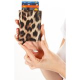 Newish Polo Kadın Leopar Desen Rfıd Kart Çekim Koruyucu Mekanizmalı Kağıt Para Bölmeli Hediyelik Kartlık Cüzdan newpolo263 - Altın - Leopar