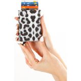 Newish Polo Kadın Leopar Desen Rfıd Kart Çekim Koruyucu Mekanizmalı Kağıt Para Bölmeli Hediyelik Kartlık Cüzdan newpolo263 - Beyaz - Leopar