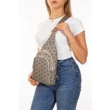 Newish Polo Kadın Trendy Desenli Deri Çapraz Omuz ve Göğüs Çantası Çantası