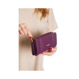 Newish Polo Kadın Vegan Deri Telefon Bölmeli Cüzdan ve Kartlık - NEW394 - Mor