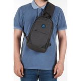 Newish Polo NEWPOLO321 Erkek Siyah USB Çıkışlı Çapraz Bel ve Omuz Çantası Tekstil Hızlı Kuruyan Özellikli - Siyah - Mavi