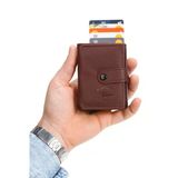 Newish Polo Rfid Özellikli Patlı Mekanizmalı Akordiyon Kartlık Cüzdan- Suni Deri - Bordo