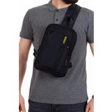 NEWİSH POLO TEK KOL ÇAPRAZ GÖĞÜS VE OMUZ SIRT ÇANTASI-BODY BAG-SİYAH SARI
