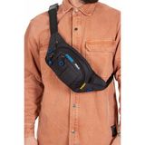 Newish Polo Unisex Kulaklık USB Çıkışlı Bel Omuz ve Göğüs Çantası Kumaş Bodybag Siyah Mavi - Siyah - Mavi - Sarı