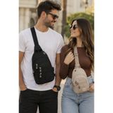 Newish Polo Unisex Su Geçirmez Kulaklık Usb Çıkışlı Çapraz Askılı Çanta Bel Omuz Ve Göğüs Çanta Günlük Bodybag Çift Kombini