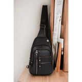 Newish Su Geçirmez Vegan Deri Çapraz Omuz Çantası Body Bag Freebag (18X27CM) new160 - Siyah