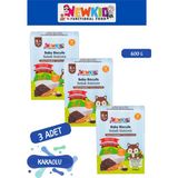 Newkid Good Food New Kid Organik Siyez Unu ve Organik Yulaflı, Tereyağlı, Kakaolu Bebek ve Çocuk Bisküvisi 200 G X3