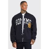NewLaker Unisex Oversize Black Homme Bomber Kolej Ceket - XS - Siyah