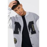 NewLaker Unisex Oversize Gri M Bomber Kolej Ceket Kadınlar İçin Şık ve Rahat Tasarım - 3XL