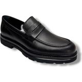 Newland 214-26 Hakiki Deri Anatomik Fiyonklu Casual Erkek Ayakkabı - Siyah