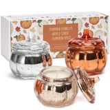 NEWLIGHTURE Balkabağı Şekilli Mum Sonbahar Sonbahar Çiftlik Evi Dekorasyon Cadılar Bayramı Mum Balkabağı Baharat Kokulu Set 3x4,15 ml Noel Mum Hediyesi (Karışık)