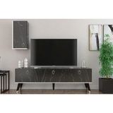 Newline Mobilya Hermes Tv Ünitesi 150 cm Bendir-Gümüş - Bendir Mermer - Gümüş