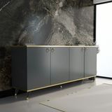 Newline Mobilya Karen Gold Konsol K20 Koyu Gri 160 cm