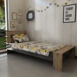 Newline Mobilya Karyola Tek Kişilik 90X190 Montessori Karyola U35-3 - Antrasit - 90 x 190 cm
