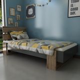 Newline Mobilya Karyola Tek Kişilik 90X190 Montessori Karyola U37-1 - Antrasit - 90 x 190 cm