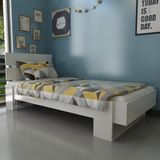 Newline Mobilya Karyola Tek Kişilik 90X190 Montessori Karyola U37-3 - Beyaz - 90 x 190 cm