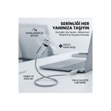 newnet SL-UF02 USB LED Işıklı Mini Vantilatör | Esnek Metal Gövde Masa Fanı | Laptop, Powerbank ve Adaptör Uyumlu