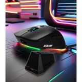Newnet WD139 Şarjlı Standlı Bluetooth + 2.4ghz Dongle 1600DPI Ultra Hafif Şarjlı Oyuncu Mouse Kablosuz Oyuncu Faresi Siyah