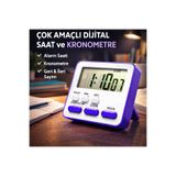 newnet ZK-2206 Mıknatıslı Kronometre İleri ve Geri Sayım Özellikli MOR - Beyaz