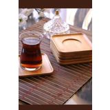 NEWNOW Bambu Bardak Altlığı, 6 Lı Bardak Atlığı
