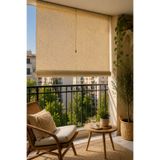 NEWNOW Doğal Bambu Stor Perde Güneş Kırıcı Dekoratif Pencere Perdesi MATCHSTİCK