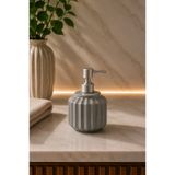 NEWNOW Monza Mat Sıvı Sabunluk | Gümüş Başlıklı Dekoratif Banyo ve Mutfak Sabun Dispenser 400 ML