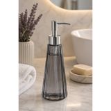 NEWNOW Prism Cam Sıvı Sabunluk 450 ML Krom Başlıklı Dekoratif Banyo ve Mutfak Sabun Dispenseri