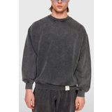 Newold Washed FeelFree Oversize Unisex Pamuklu Sweatshirt, S, GRFFSWS