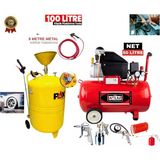Newomax 50 Litre Kompresör 5 Parça Havalı Set +100 Litre Köpük Tankı Oto Yıkama Set