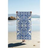 NEWORA Plaj Havlusu 160 x 80 cm (±5 Cm) Modern Bacı Milano Desenli Banyo, Sauna, Spor ve Seyahat Havlusu - Renkli - 80 x 160 cm