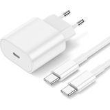 Neworg iPhone 15 Şarj Kablosu ile 25 W, USB C Hızlı Şarj Cihazı, USB C H - Beyaz