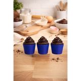 NEWPARİ Lacivert Renk Temalı Cupcake & Muffin Kek Kalıbı Fırında Dağılmaz (25'li adet)