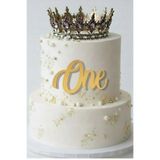 NEWPARİ Pasta Önü Yazısı One Gold Pleksi Yazı-Doğum Günü & Baby Shower Parti Konsepti