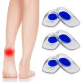 Newpop 3 çift topuk dikeni tabanlığı, jel topuk kasesi, silikon, profesyonel topuk yastığı, ayakkabı için topuk dolgusu, topuk pedi, plantar fasiit, aşil ağrıları için (L)