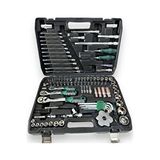 Newstar Tam Profesyonel Germany 72 Diş Eğik Cırcır 121 Parça Lokma Takımı Oto Tamir Set 1/2-3/8-1/4 Siyah