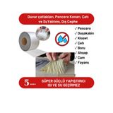 NEWSTORE HOME 5 M X 5 Cm Çamur Bant Alüminyum Izolasyon Tamir Çatlak Bantı