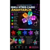 Newstore Home 5 Renk LED Işıklı Stres Çarkı Klavye Anahtarlık – Dönen Rgb Işıklı Mini Spinner Oyuncak