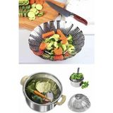 Newstore Home Buharda Sebze Pişirme Aparatı Katlanabilir Paslanmaz Çelik 19 cm Tencere Uyumlu