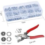 Newstore Home Kutulu Metal Pense 9.5 mm Çıt Çıt, 50-TAKIM Saklama Kutusu Gömlek ve Bebe Çıtçıt Montaj Seti