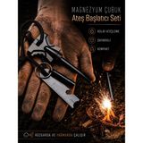 Newstore Home Magnezyum Çubuk Ateş Başlatıcı Seti Düdüklü Kamp Çakmağı Çok Fonksiyonlu Su Geçirmez Tasarım