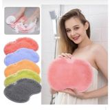 Newstore Home Vantuzlu Banyo Fırçası ve Ayak Sırt Masaj Pedi Yuvarlak Silikon