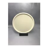 NEWTREND Züccaciye 30 Cm Mat Krem Metal Yuvarlak Çay, kahve, pasta Servis Tepsisi Dekoratif sunum Tepsisi