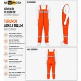 Newwork 16/12 Yazlık Askılı Iş Tulumu - Turuncu - 46